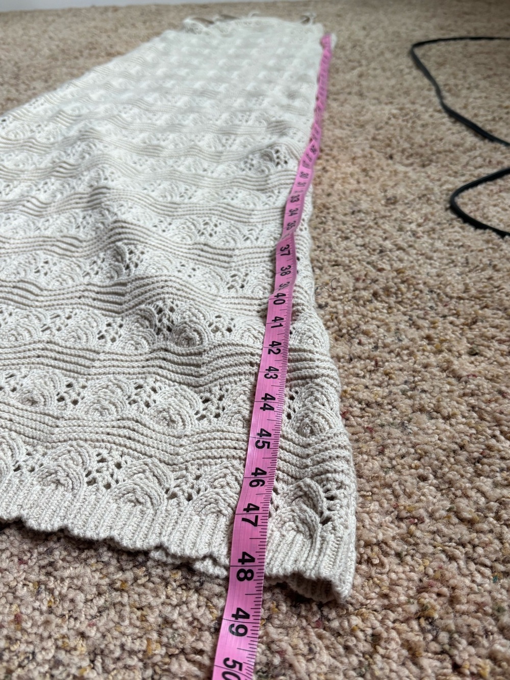 Boho Crochet Halter Maxi Dress in Cream - Picture 9 of 9